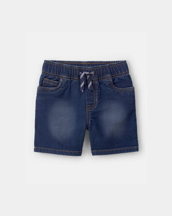 Toddler Boy Denim Drawstring  Shorts - Dark Wash, 
