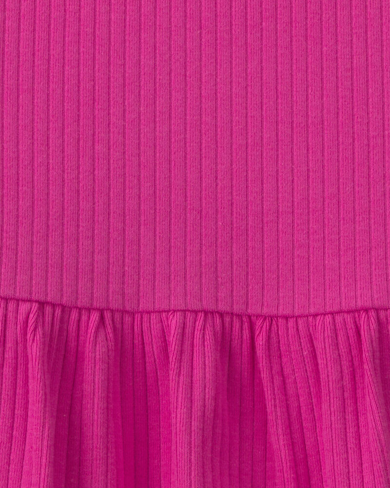 Toddler Girl Long-Sleeve Peplum Top - Pink, image 2 of 3 slides