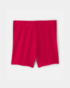 Baby Girl Rib Bike Shorts - Red, image 2 of 4 slides