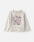 Tout-petit gar&ccedil;on - T-shirt manches longues &agrave; imprim&eacute; &ndash; Gris, image 1 sur 2 diapositives