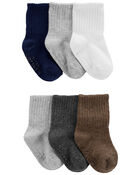 Baby 6-Pack Crew Socks, image 1 of 3 slides