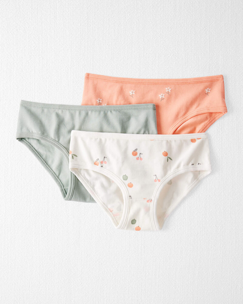 Girls 3-Pack Organic Cotton Underwear, image 1 of 4 slides