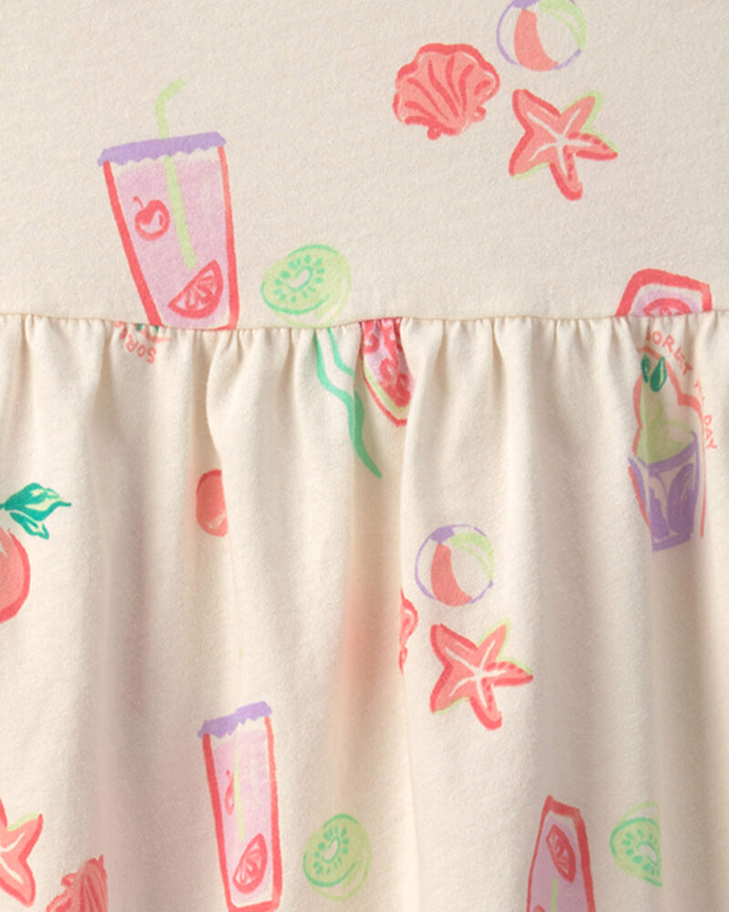 Toddler Girl Summer Sleeveless Dress - Cream, image 3 of 4 slides