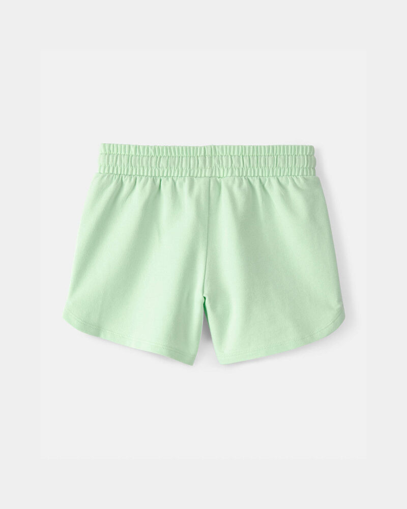 Girls French Terry Shorts - Green, image 2 of 4 slides