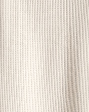 Gar&ccedil;ons - T-shirt Henley &agrave; manches longues thermique Stripe - Cr&egrave;me, 