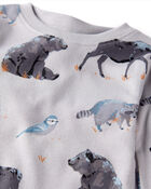 Toddler Organic Cotton Pyjamas in Midnight Forest Print, image 2 of 4 slides