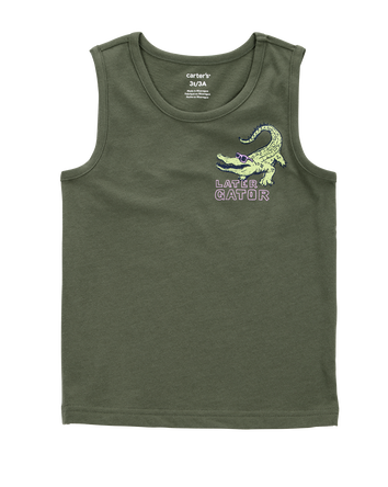 Enfant en bas âge Débardeur imprimé alligator - Vert, 