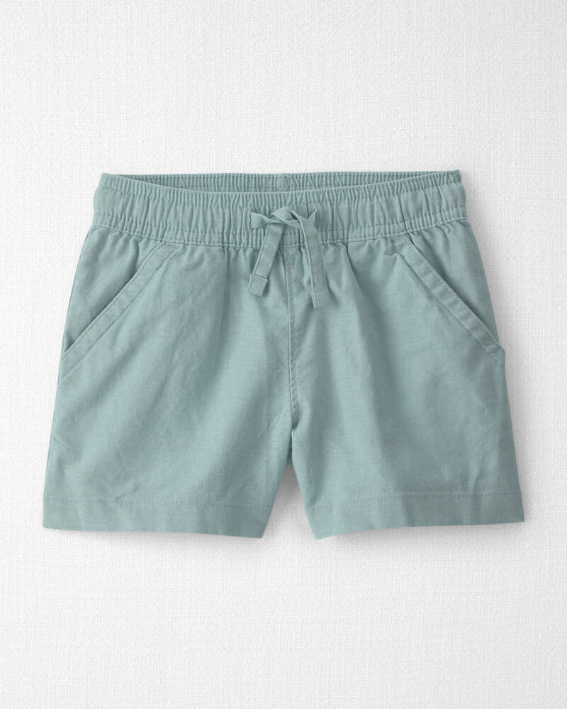 Tout-petit gar&ccedil;on - Ensemble 2 pi&egrave;ces haut &agrave; rayures en tricot et short avec coton biologique, image 2 sur 4 diapositives