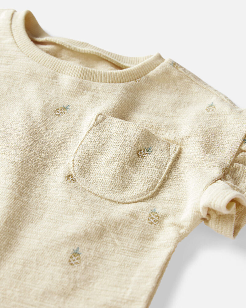 Baby Girl 2-Piece Pineapple-Print Set Made With Organic Cotton, image 3 of 5 slides