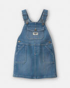 Toddler Girl Rainbow Stripe Denim Skirtall - Medium Wash, image 1 of 4 slides