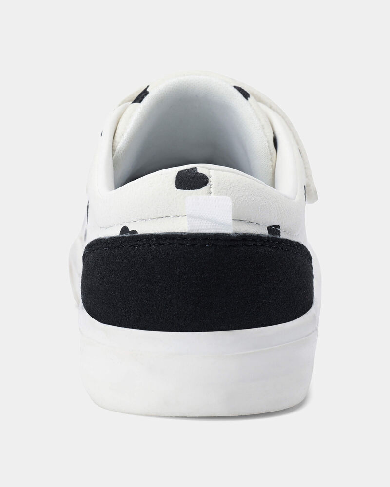 Toddler Girl Heart Print Casual Shoes - White/Black, image 3 of 6 slides