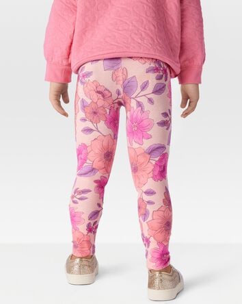Toddler Floral-Print Stretch Leggings - Pink, 