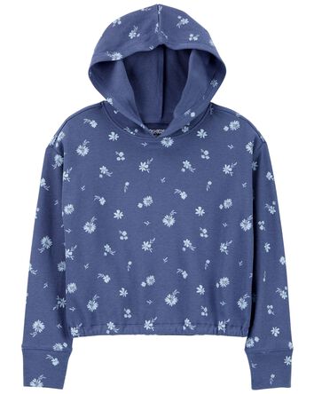 Butterfly Print Pullover Hoodie, 