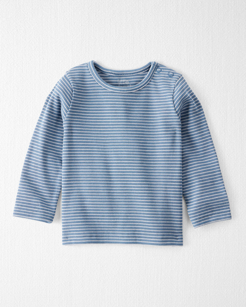 Baby Boy 2-Piece Organic Cotton Overall Set - Blue, image 4 of 7 slides