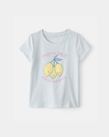 Tout-petit fille - T-shirt &agrave; imprim&eacute; de citrons &laquo;Main Squeeze&raquo; - Bleu, 