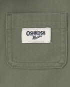 Toddler Boy OshKosh Logo Twill Button-Down Shirt - Green, image 3 of 5 slides