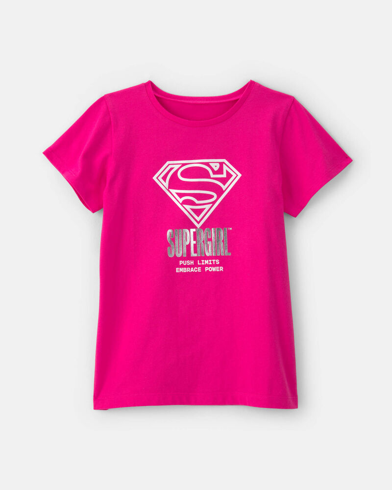 Girls Supergirl Graphic Tee - Pink, image 1 of 3 slides
