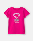Girls Supergirl Graphic Tee - Pink, image 1 of 3 slides