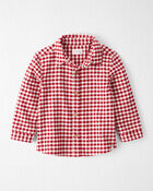 Toddler Boy Organic Cotton Button-Front Flannel Shirt, image 1 of 5 slides