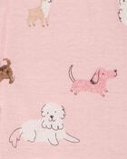 Baby 1-Piece Dog 100% Snug Fit Cotton Footie Pyjamas, image 2 of 4 slides