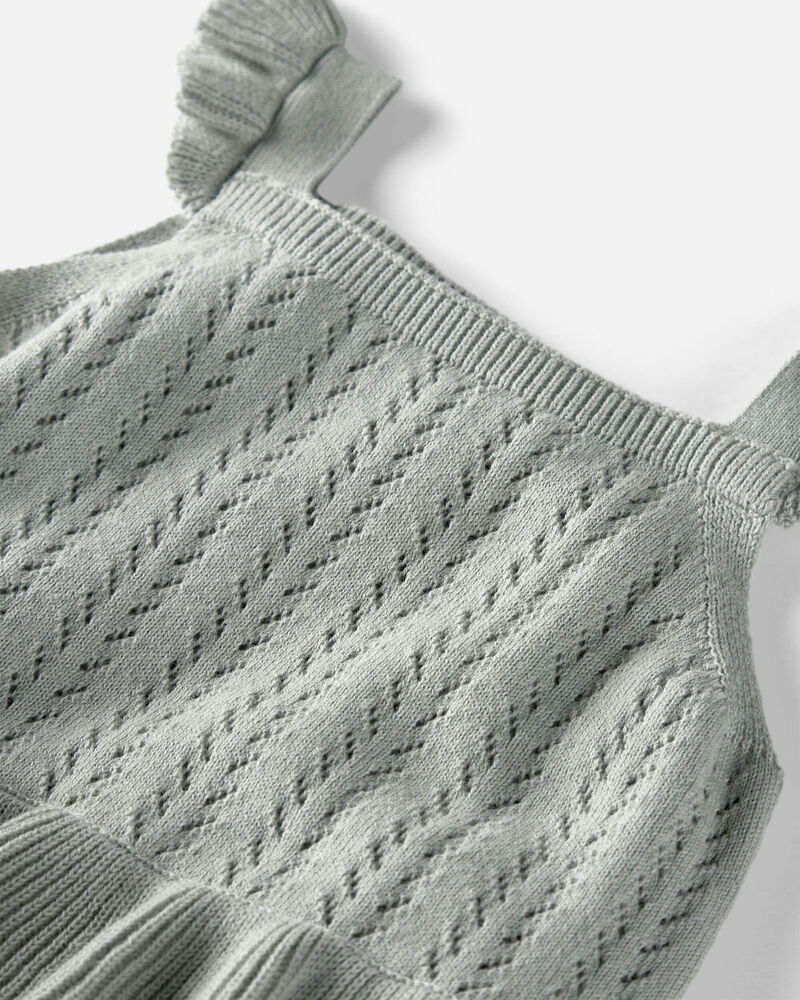 Baby Girl Organic Cotton Bubble in Green, image 2 of 4 slides