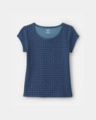 Filles - T-shirt c&ocirc;tel&eacute; &agrave; motif floral - Bleu marine, image 1 sur 2 diapositives