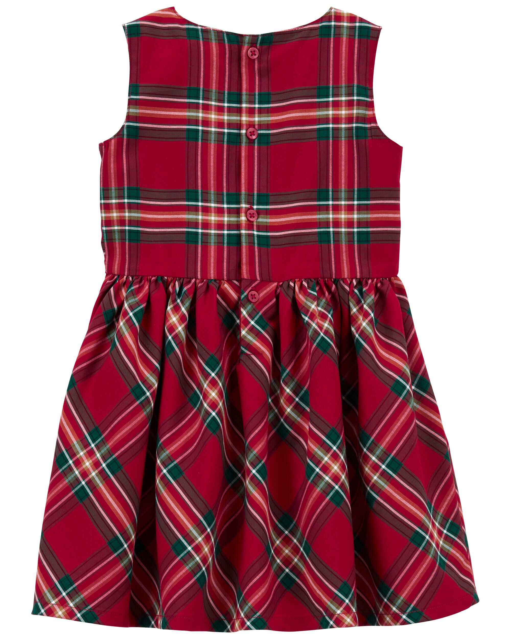 Toddler Girls Toddler Plaid Sateen Holiday Dress 5T Carter s
