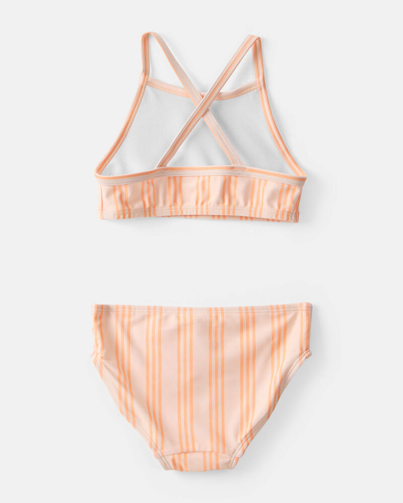 Tout-petit fille - Ensemble 3 pi&egrave;ces maillot dermoprotecteur sans manches - Orange, image 2 sur 4 diapositives
