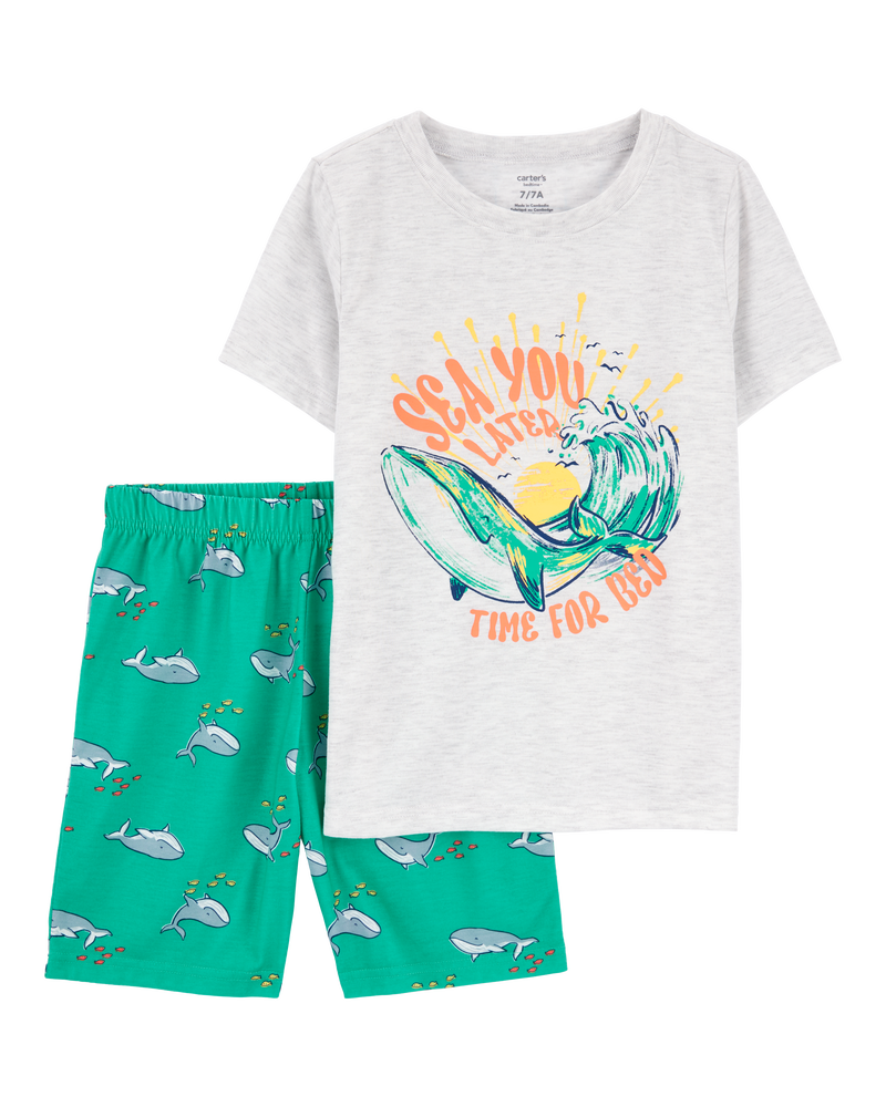 Garçons - Pyjama 2 pièces décontracté à baleine, image 1 sur 3 diapositives