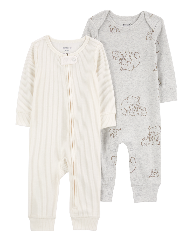 Baby 2-Pack Jumpsuits, image 1 of 4 slides