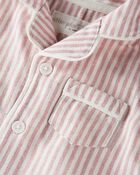 1-Piece Organic Cotton Coat Style Pyjamas , image 2 of 4 slides