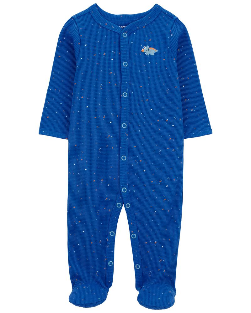 Baby Dinosaur Snap-Up Thermal Sleeper Pyjamas, image 1 of 3 slides