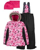 2-Piece Fleece-Lined Snowsuit With Bonus Hat & Neck Warmer, image 1 of 5 slides