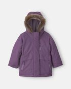 Toddler Girl Winter Parka- Purple, image 1 of 3 slides
