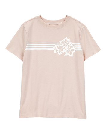 Kid Floral Short-Sleeve Graphic Tee - Khaki, 