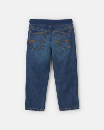 Jeans &agrave; enfiler en denim pour tout-petit - D&eacute;lav&eacute; fonc&eacute;, 