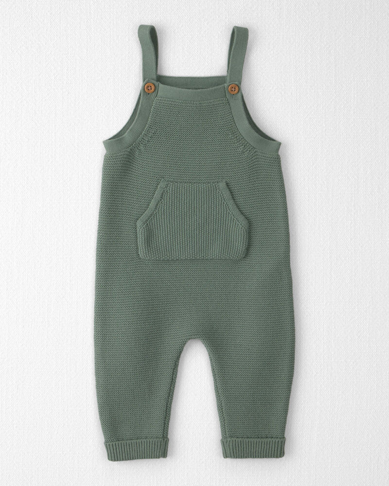 Baby Organic Cotton Sweater Knit Overalls, image 1 of 6 slides