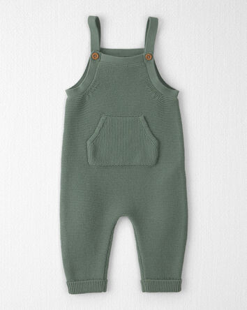 Baby Organic Cotton Sweater Knit Overalls, 