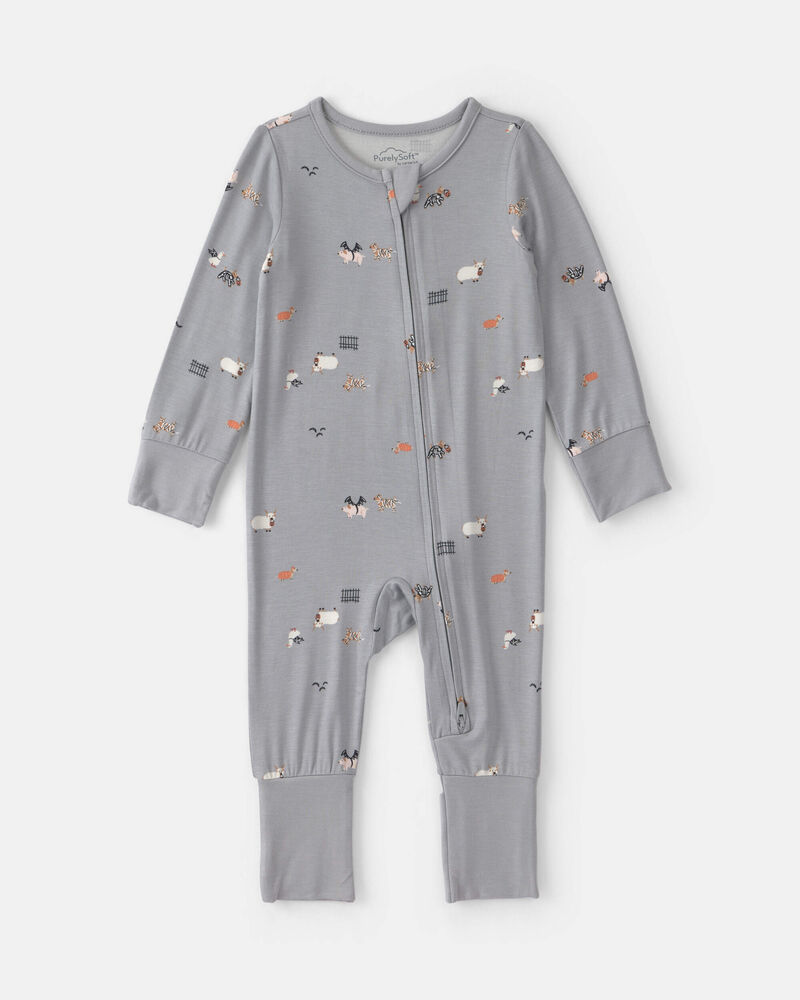 Baby Halloween PurelySoft&trade; 2-Way Zip Sleeper - Grey, image 2 of 9 slides