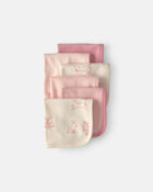 Baby Girl 6-Pack Bunny Terry Washcloths - Pink, image 1 of 3 slides