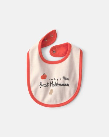 B&eacute;b&eacute; - Bavoir &laquo;Baby's First Halloween&raquo; &ndash; Cr&egrave;me/Orange, 