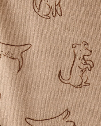 Tout-petit garçon - Ensemble chandail à manches longues et pantalon en jersey bouclette avec chien – Brun, 
