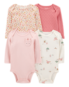 Baby 4-Pack Original Long-Sleeve Bodysuits, image 1 of 5 slides