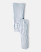 Girls Snowflake Print Tights - Blue, image 1 of 2 slides