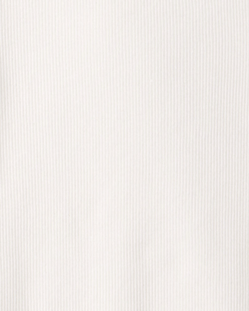 Girls Rib Top - White , image 2 of 3 slides