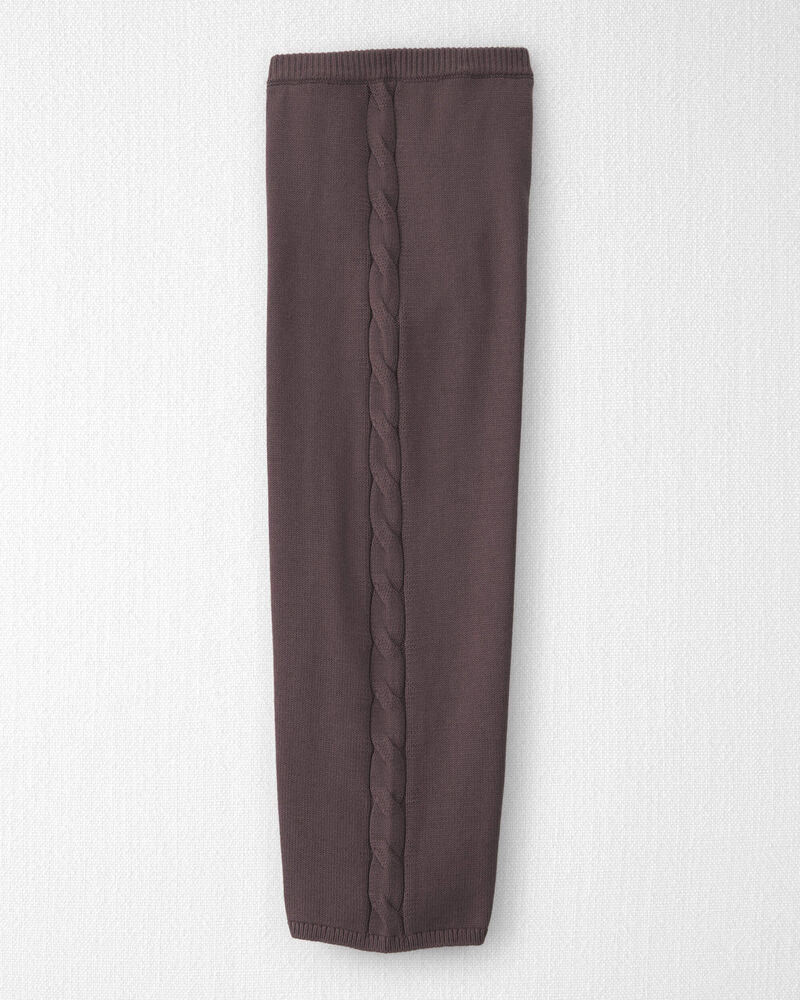 Filles - Ensemble 2 pi&egrave;ces haut &agrave; torsade et pantalon en tricot de coton biologique, image 3 sur 4 diapositives