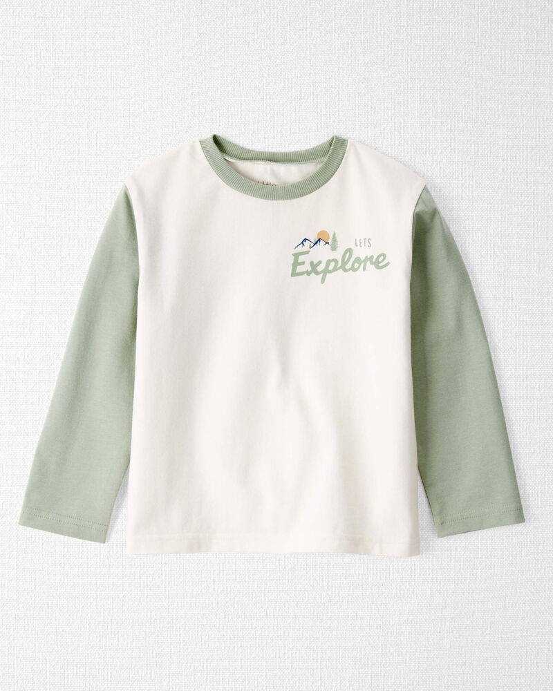 Toddler Organic Cotton Let's Explore Long-Sleeve Tee, image 1 of 7 slides