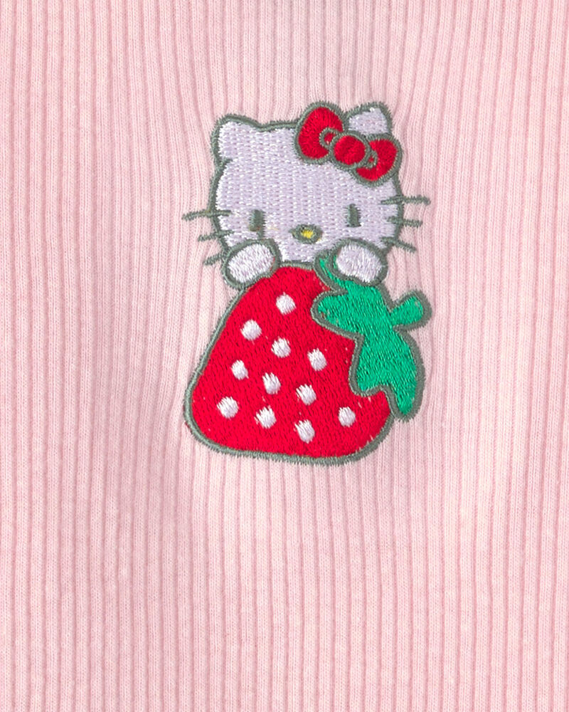 Toddler Girl 2-Piece Hello Kitty&reg; Strawberry Top & Skort Set - Pink/Green, image 5 of 6 slides