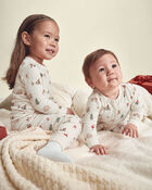 B&eacute;b&eacute; - Grenouill&egrave;re PurelySoft &agrave; fermeture &agrave; glissi&egrave;re double sens &agrave; th&egrave;me p&ocirc;le Nord &ndash; Cr&egrave;me, image 2 sur 8 diapositives