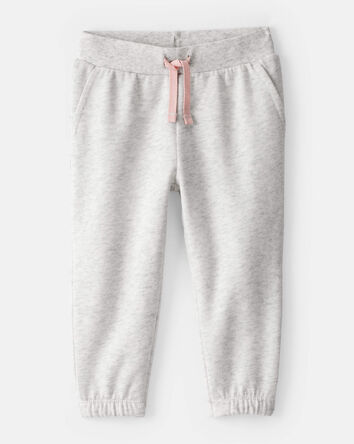Baby Girl Cotton Joggers - Grey, 